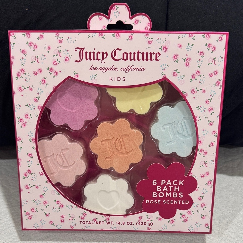 Juicy Couture Pastel Floral 6-Pack Rose Scented Bath Bombs